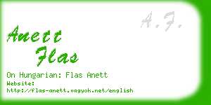 anett flas business card